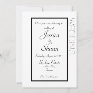Invitation Moderne Simple Blanche