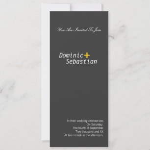 Invitation Moderne simple élégance gay