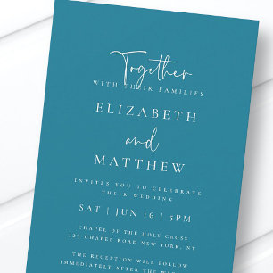 Invitation Moderne simple élégant Mariage de typographie chic