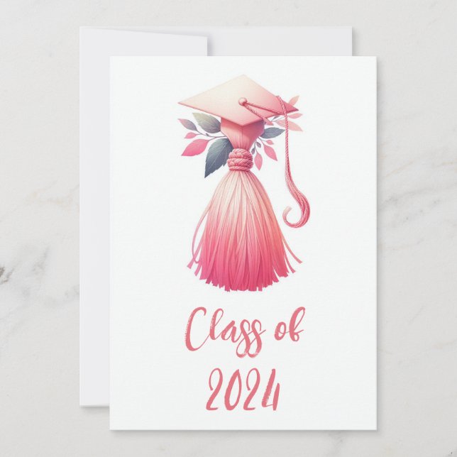 Invitation Moderne Simple Pastel Graduation (Devant)