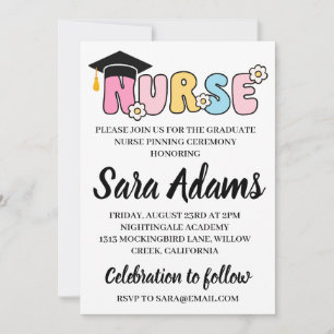 Invitation moderne simple soins infirmiers