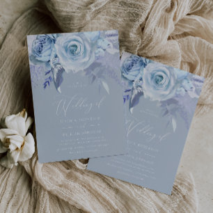 Invitation Moderne tendance All Seasons Dusty Blue Mariage