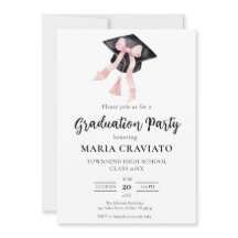 Moderne tendance Pink Bow Graduation Cap Graduatio