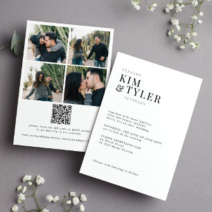 Invitation Moderne tout en un multi photo en ligne mariage RS
