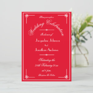 Invitation Moderne tout en un RSVP Courriel Site Web Mariage