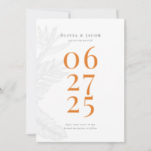 Invitation Moderne Tropical Enregistrer la date