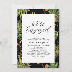 Invitation Moderne Tropical   Fête de fiançailles "Nous somme