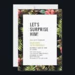 Invitation Moderne Tropical Surprise Adulte fête d'anniversai<br><div class="desc">Célébrez votre journée spéciale avec cette invitation de fête d'anniversaire tropicale comprend une typographie simple et élégante et des motifs tropicaux. Parfait pour un anniversaire d'été,  une soirée à thème tropical ou toute fête surprise.</div>