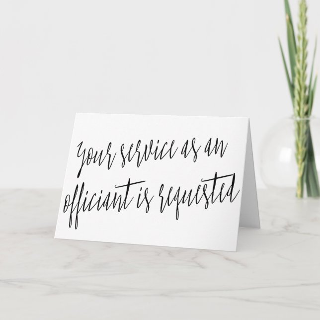 Invitation Moderne "Votre service en tant qu'officiant est de (Devant)