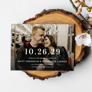 Invitation Modernisez Votre Date De Mariage Photo Enregistrez