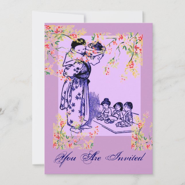 Invitation Modes japonaises vintages (Devant)