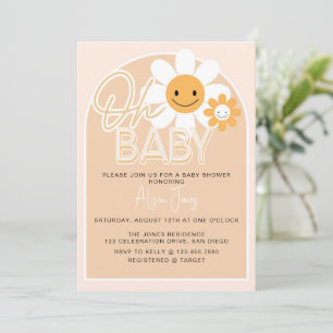 Invitation Modifiable, Baby Shower, Oh Baby, Genre Neutre,