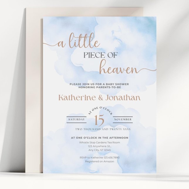 Invitation modifiable pour Baby Shower "Petit coin (Créateur téléchargé)