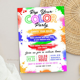 Invitation modifiable pour fête lumineuse de coule