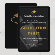 Invitation modifiable pour la soirée de remise des