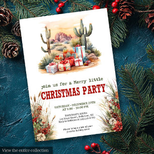 Invitation modifiable pour une fête de Noël countr