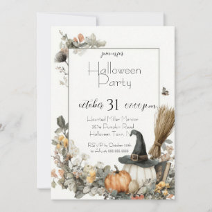 Invitation modifiable pour une fête d'Halloween