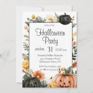 Invitation modifiable pour une fête d'Halloween