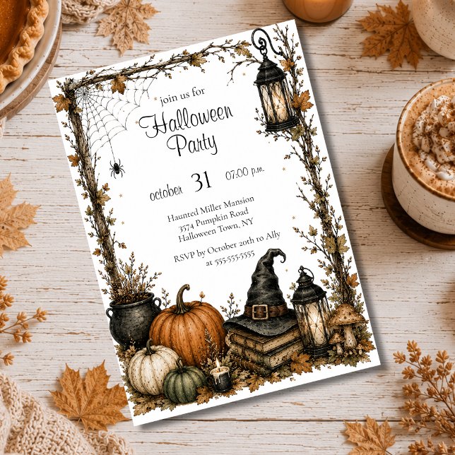 Invitation modifiable pour une fête d'Halloween (Créateur téléchargé)