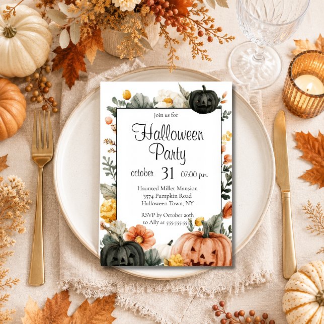Invitation modifiable pour une fête d'Halloween (Créateur téléchargé)