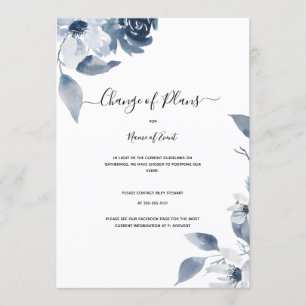 Invitation Modification des plans, annulation d'événements