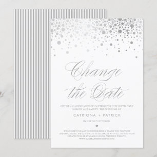 Invitation Modifier la date de report de la confetti à l'huil