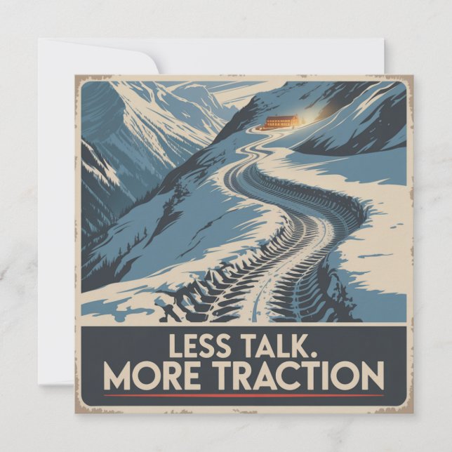 Invitation Moins parler. Plus de traction (Devant)