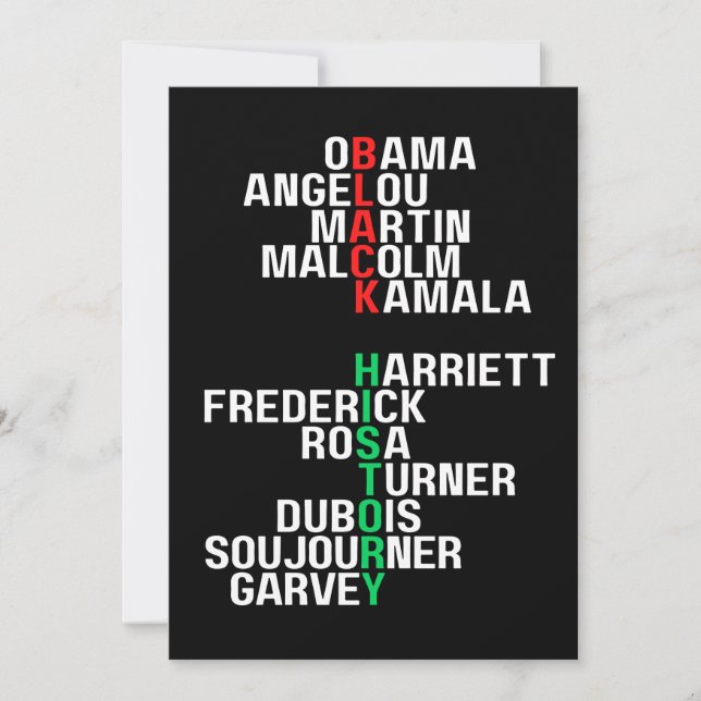 Invitation Mois de l'histoire noire Melanin King Reine Sista  (Devant)