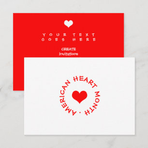 Invitation Mois du coeur américain
