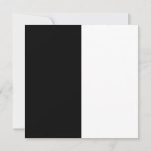 Invitation moitié blanc noir moitié noir moitié noir blanc