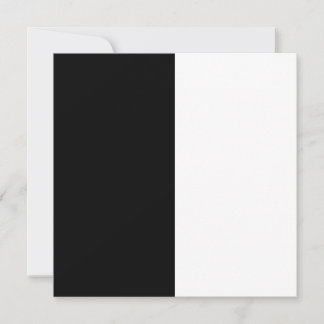 Invitation moitié blanc noir moitié noir moitié noir blanc