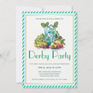 Invitation Mojito de fruits de luxe Kentucky Derby