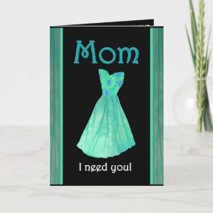 Invitation MOM - Walk Me Down Aisle - Mint Green Gown