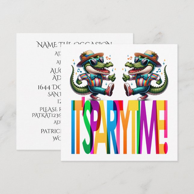 Invitation Moment de fête des Gators (Devant / Derrière)