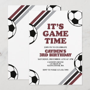 Invitation Moment du match de football Anniversaire