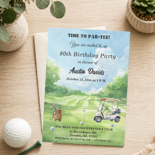Invitation Moment élégant de Par-Tee pour les 80 ans de golf