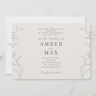 Invitation Moments Simples Deux Parents Crème Arrondis
