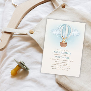 Invitation Momie De Balloon De Lapin Minimaliste À Être Baby
