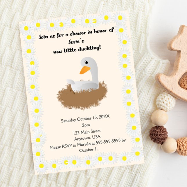 Invitation Momma Duck Baby shower (Créateur téléchargé)