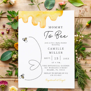 Invitation Mommy-To-Be Mignonne Baby shower écrit à la main