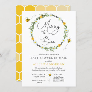 Invitation Mommy to Bee Baby shower par courriel