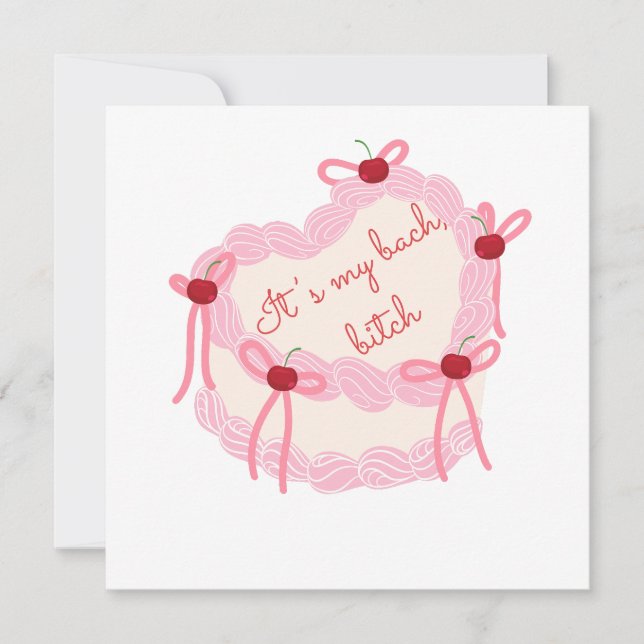Invitation Mon bachelorette | Soirée de la mariée de Coquette (Devant)