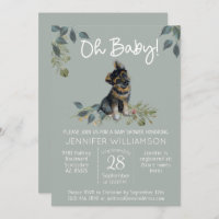 Mon bébé ! Chien Baby shower berger allemand Sage