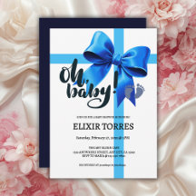 Mon bébé ! Élégant Baby shower bleu boue