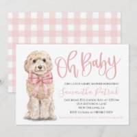 Mon bébé ! Joli Chien rose En vichy Chien Douche
