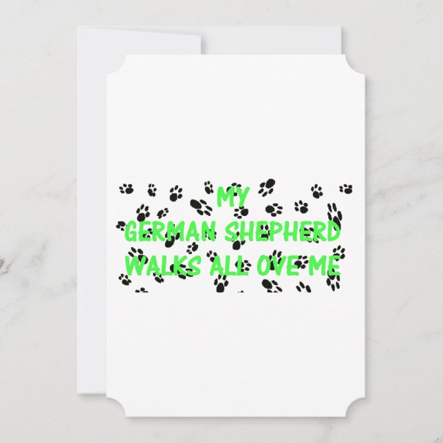 Invitation Mon berger allemand me marche dessus (Devant)