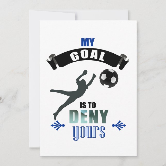 Invitation Mon But Est De Refuser Votre Goalkeeper De Footbal (Devant)
