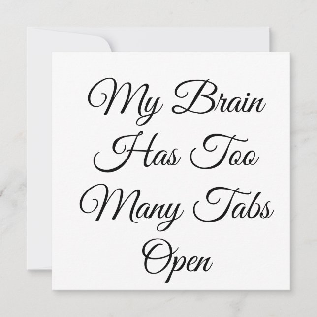 Invitation Mon cerveau a trop d'onglets ouverts (Devant)