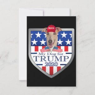 Invitation Mon chien Trump 2020 porte des lunettes