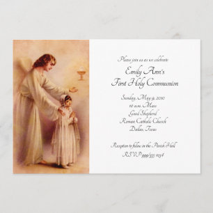 Invitation Mon Coeur Vous Perçoit Première Communion